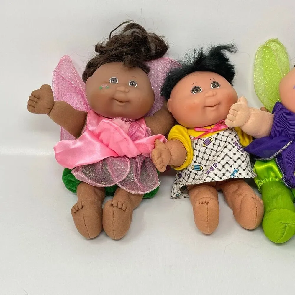 Cabbage Patch Kids Rose Garden Fairy Kayly Iris & Brandi Rose Lot of 3 Dolls 8”